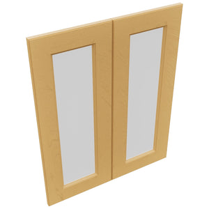 Fabuwood Fusion Timber DS GDW2430 Wall Glass Door, Top View