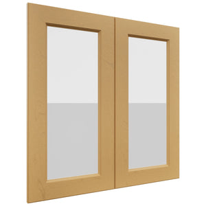 Fabuwood Fusion Timber DS GDW3030 Wall Glass Door, Front View