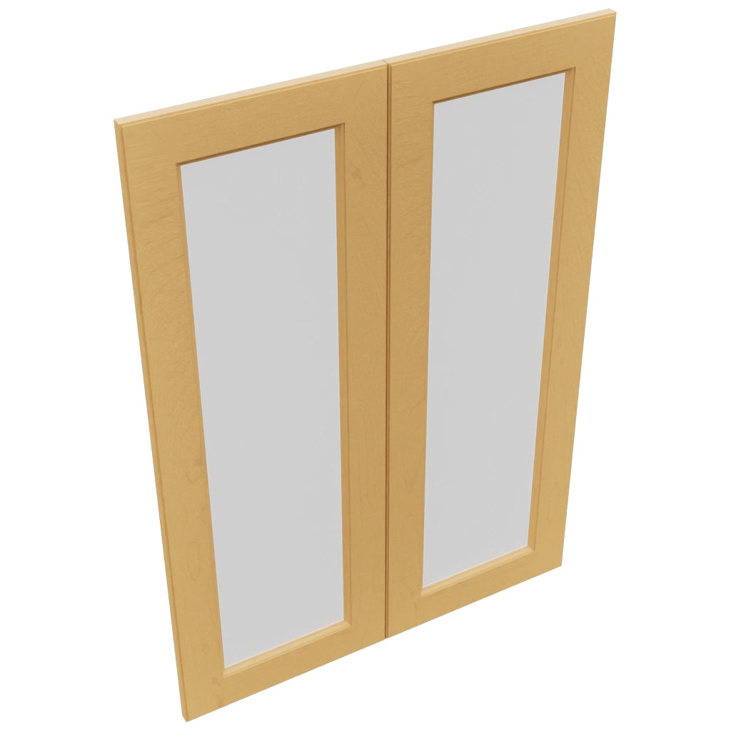 Fabuwood Fusion Timber DS GDW3042 Wall Glass Door, Top View
