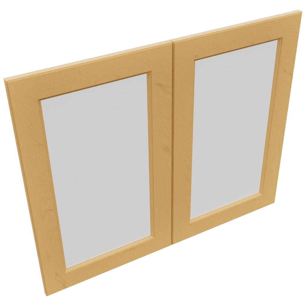 Fabuwood Fusion Timber DS GDW3630 Wall Glass Door, Top View