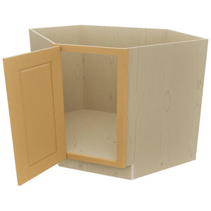 Fabuwood Fusion Timber DSB36FD Base Corner Diagonal Sink Cabinet, Open View