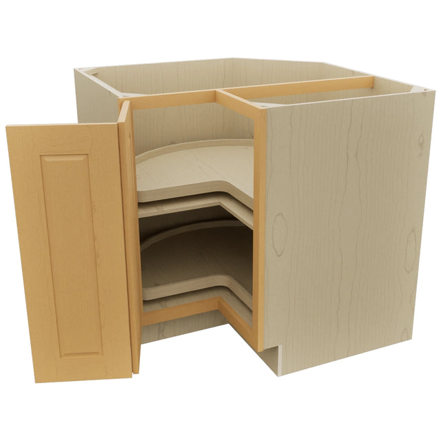 Fabuwood Fusion Timber LSB36 Base Corner Lazy Susan Cabinet, Open View