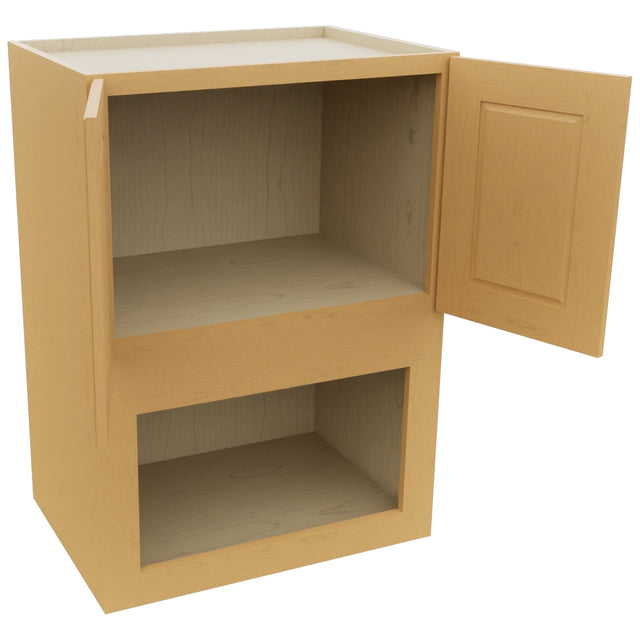 Fabuwood Fusion Timber MC304221 Wall Microwave Cabinet, Open View