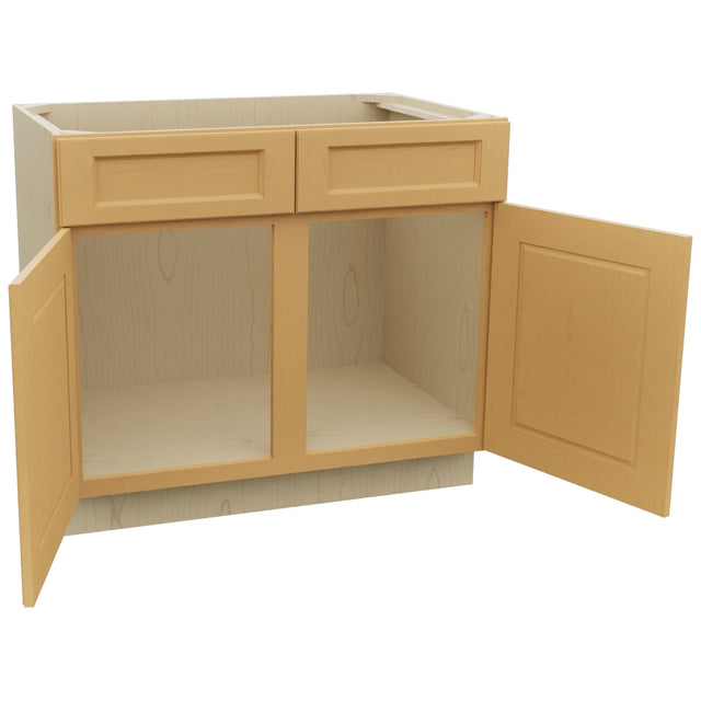 Fabuwood Fusion Timber SB39 Base Sink Cabinet, Open View