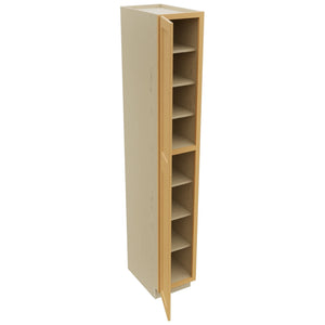 Fabuwood Fusion Timber TP152496 Tall Pantry Cabinet, Open View