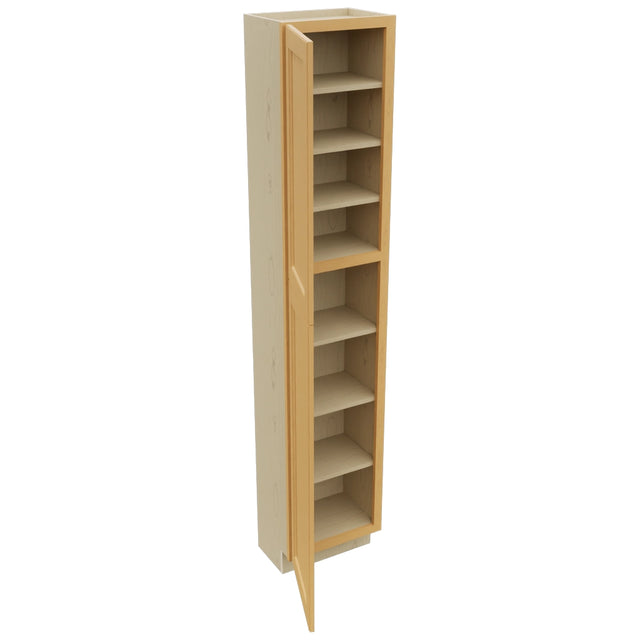 Fabuwood Fusion Timber TP181290 Tall Pantry Cabinet, Open View