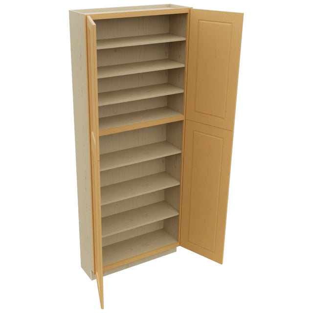 Fabuwood Fusion Timber TP361290 Tall Pantry Cabinet, Open View