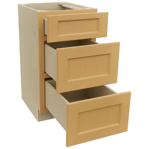 Fabuwood Fusion Timber VDB18-34 Vanity Drawer Cabinet, Open View