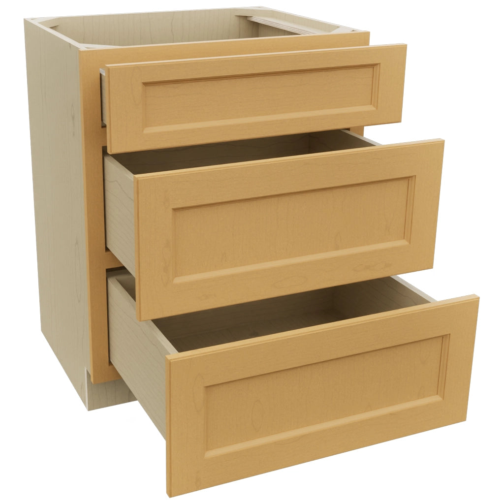 Fabuwood Fusion Timber VDB27-34 Vanity Drawer Cabinet, Open View