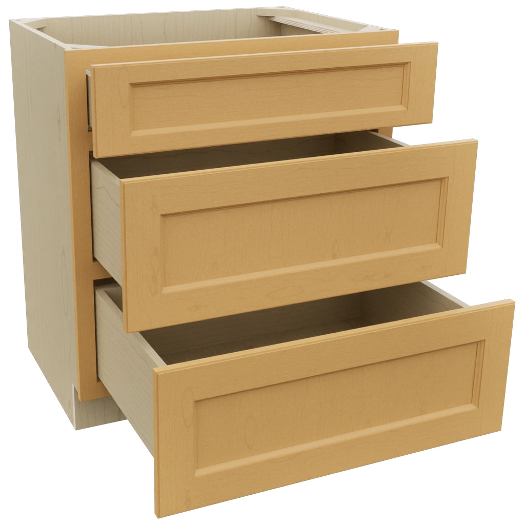 Fabuwood Fusion Timber VDB30-34 Vanity Drawer Cabinet, Open View