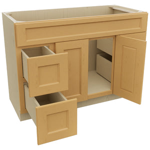 Fabuwood Fusion Timber VSD30DR Vanity Combo Cabinet, Open View