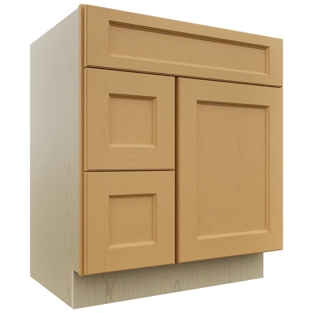 Fabuwood Fusion Timber VSD36DL Vanity Combo Cabinet, Front View