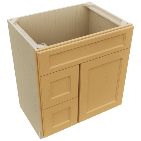 Fabuwood Fusion Timber VSD36DL Vanity Combo Cabinet, Top View