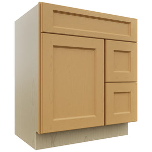 Fabuwood Fusion Timber VSD36DR Vanity Combo Cabinet, Front View