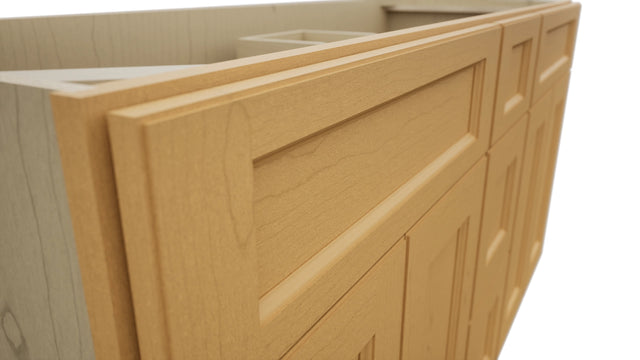 Fabuwood Fusion Timber VSD60DOUBLE Vanity Combo Cabinet, Detail View