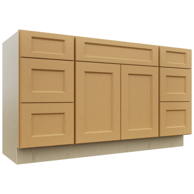 Fabuwood Fusion Timber VSD60SINGLE Vanity Combo Cabinet, Front View