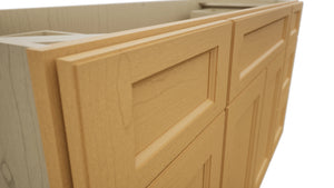 Fabuwood Fusion Timber VSD60SINGLE Vanity Combo Cabinet, Detail View