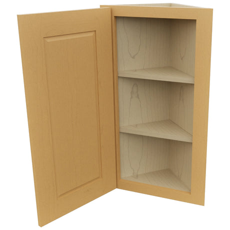 Fabuwood Fusion Timber WAE1230 Wall Angle End Cabinet, Open View