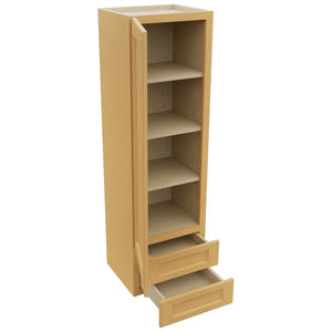Fabuwood Fusion Timber WD1860 Wall Drawer Cabinet, Open View
