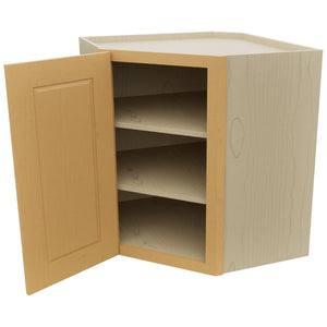 Fabuwood Fusion Timber WDC2730 Wall Corner Diagonal Cabinet, Open View