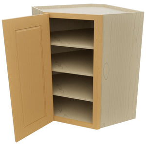 Fabuwood Fusion Timber WDC2736 Wall Corner Diagonal Cabinet, Open View