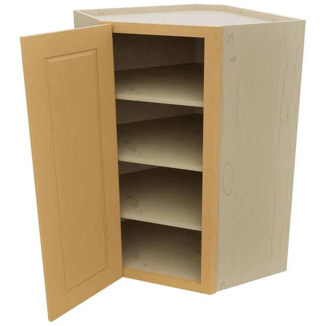 Fabuwood Fusion Timber WDC2742 Wall Corner Diagonal Cabinet, Open View