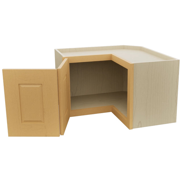 Fabuwood Fusion Timber WPC2415 Wall Corner Pie Cabinet, Open View