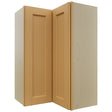 Fabuwood Fusion Timber WPC2436 Wall Corner Pie Cabinet, Front View
