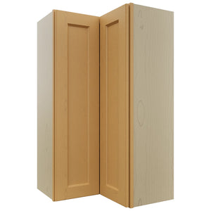 Fabuwood Fusion Timber WPC2442 Wall Corner Pie Cabinet, Front View