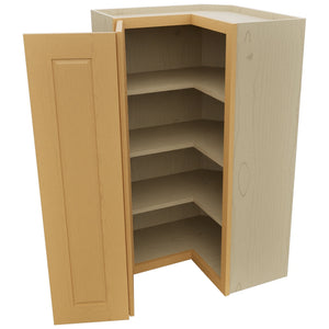 Fabuwood Fusion Timber WPC2442 Wall Corner Pie Cabinet, Open View