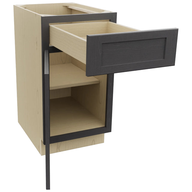 Fabuwood Galaxy Cobblestone B18 Base Standard Cabinet, Open View