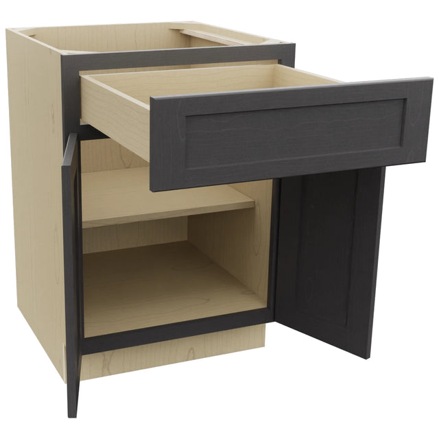 Fabuwood Galaxy Cobblestone B24 Base Standard Cabinet, Open View