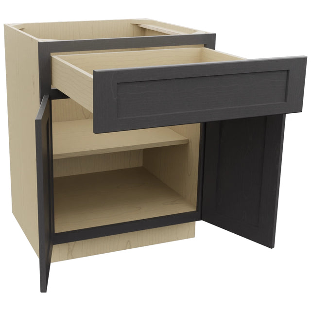 Fabuwood Galaxy Cobblestone B27 Base Standard Cabinet, Open View
