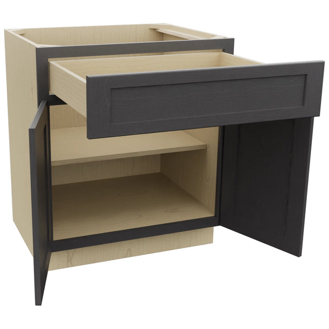 Fabuwood Galaxy Cobblestone B30 Base Standard Cabinet, Open View