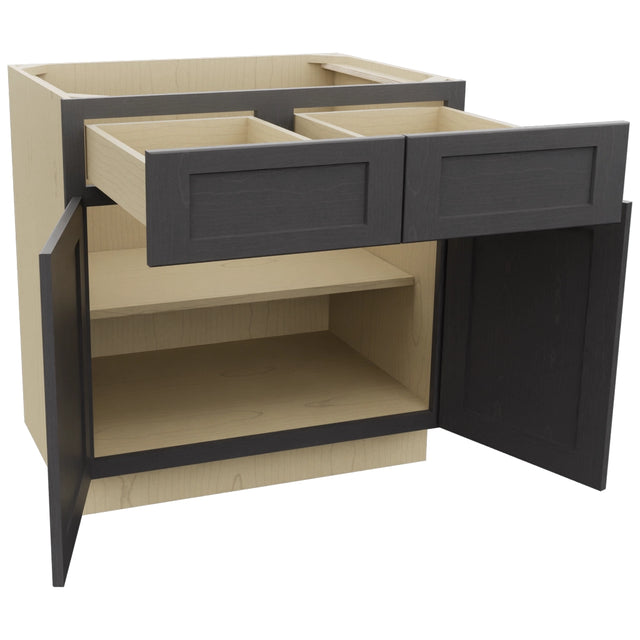 Fabuwood Galaxy Cobblestone B33 Base Standard Cabinet, Open View