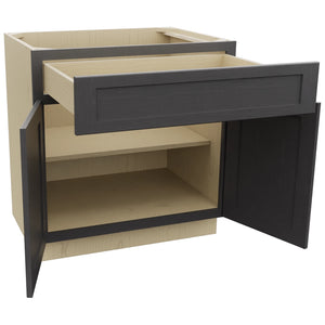 Fabuwood Galaxy Cobblestone B33SDF Base Standard Cabinet, Open View