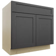 Fabuwood Galaxy Cobblestone B36SDF Base Standard Cabinet, Front View