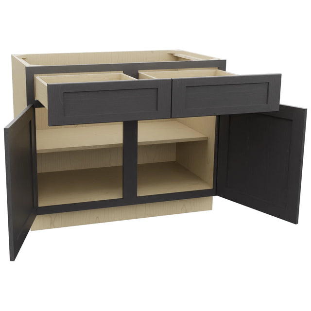 Fabuwood Galaxy Cobblestone B42 Base Standard Cabinet, Open View