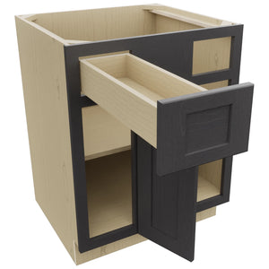 Fabuwood Galaxy Cobblestone BLB36/39 Base Corner Blind Cabinet, Open View