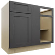 Fabuwood Galaxy Cobblestone BLB42/45 Base Corner Blind Cabinet, Front View