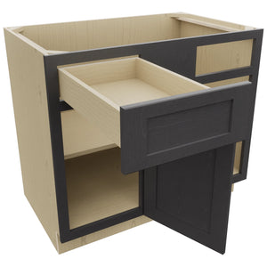 Fabuwood Galaxy Cobblestone BLB42/45 Base Corner Blind Cabinet, Open View