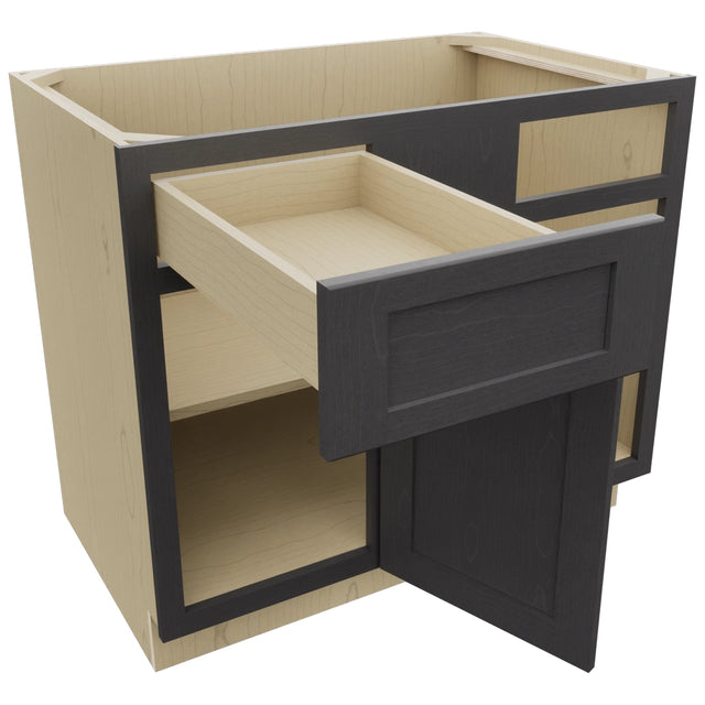 Fabuwood Galaxy Cobblestone BLB42/45 Base Corner Blind Cabinet, Open View