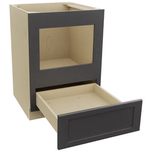 Fabuwood Galaxy Cobblestone BMC24 Base Microwave Cabinet, Open View