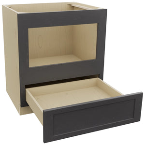 Fabuwood Galaxy Cobblestone BMC30 Base Microwave Cabinet, Open View