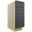 Fabuwood Galaxy Cobblestone DB12 Base 3 Drawers Cabinet, Front View