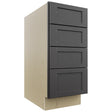 Fabuwood Galaxy Cobblestone DB15-4 Base 4 Drawers Cabinet, Front View