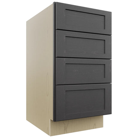 Fabuwood Galaxy Cobblestone DB18-4 Base 4 Drawers Cabinet, Front View