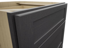 Fabuwood Galaxy Cobblestone DB24 Base 3 Drawers Cabinet, Detail View