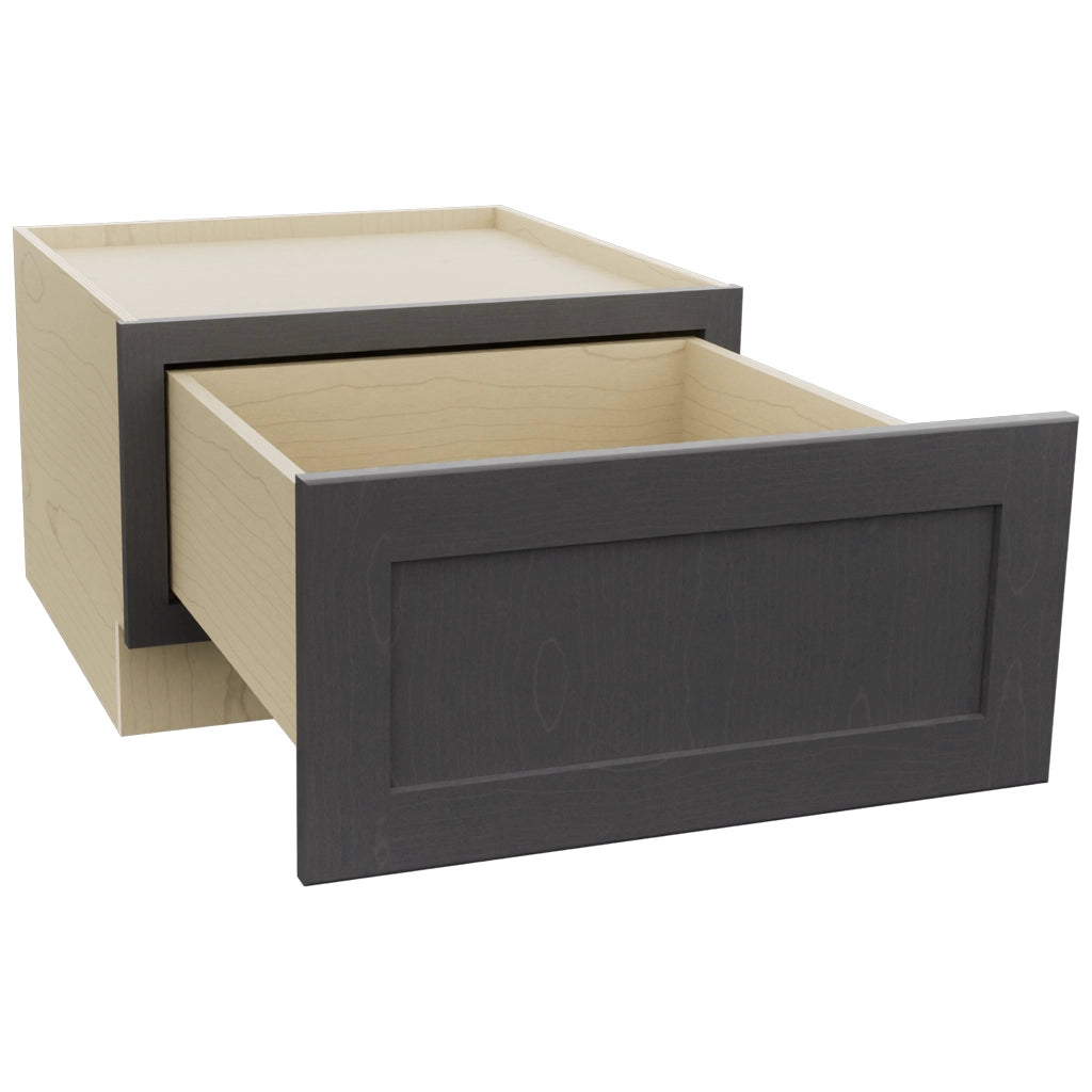 Fabuwood Galaxy Cobblestone DBS24 Base Bench Seat Cabinet, Open View