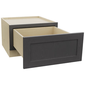 Fabuwood Galaxy Cobblestone DBS24 Base Bench Seat Cabinet, Open View